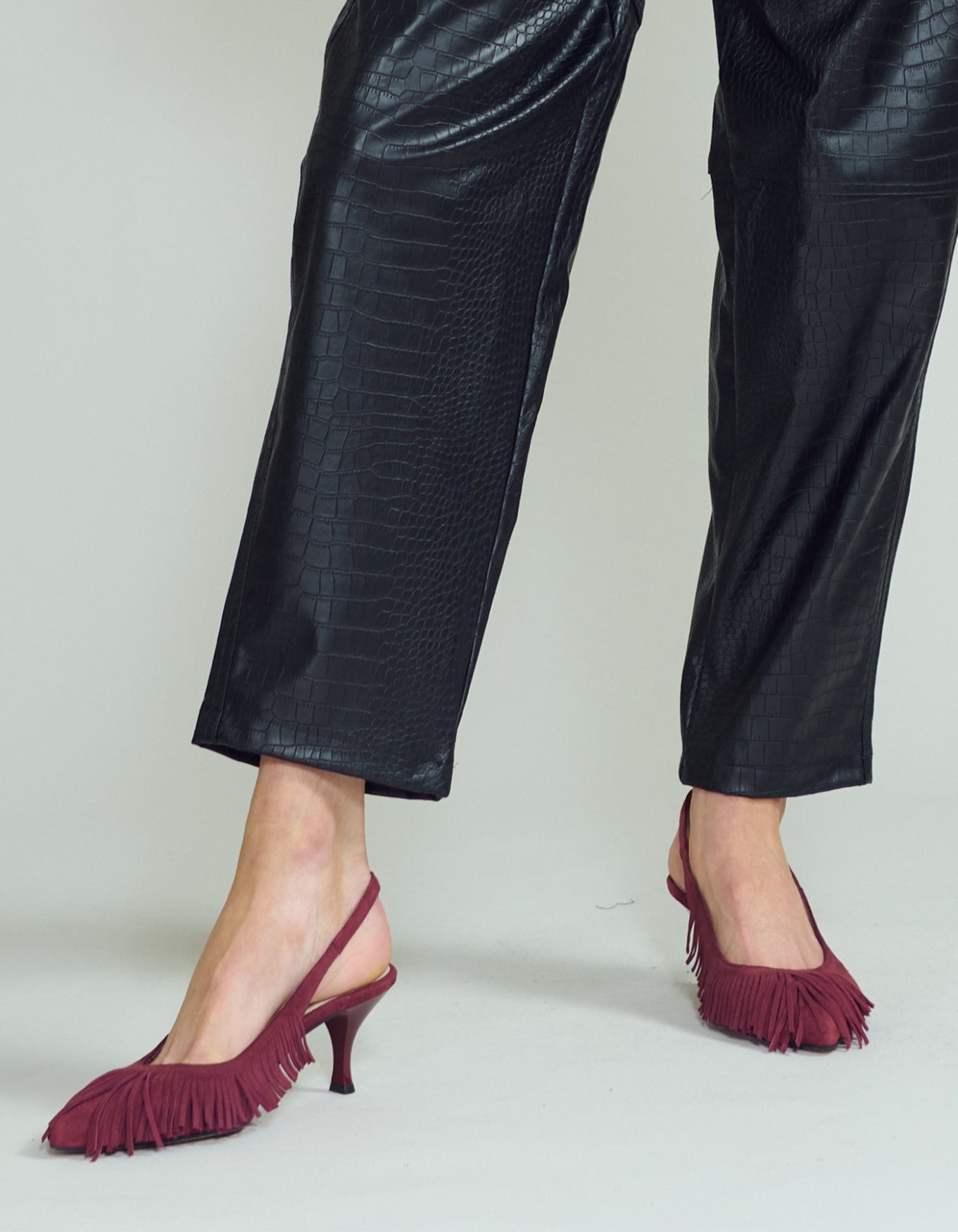 Slingback Vegas Fringe | Fig