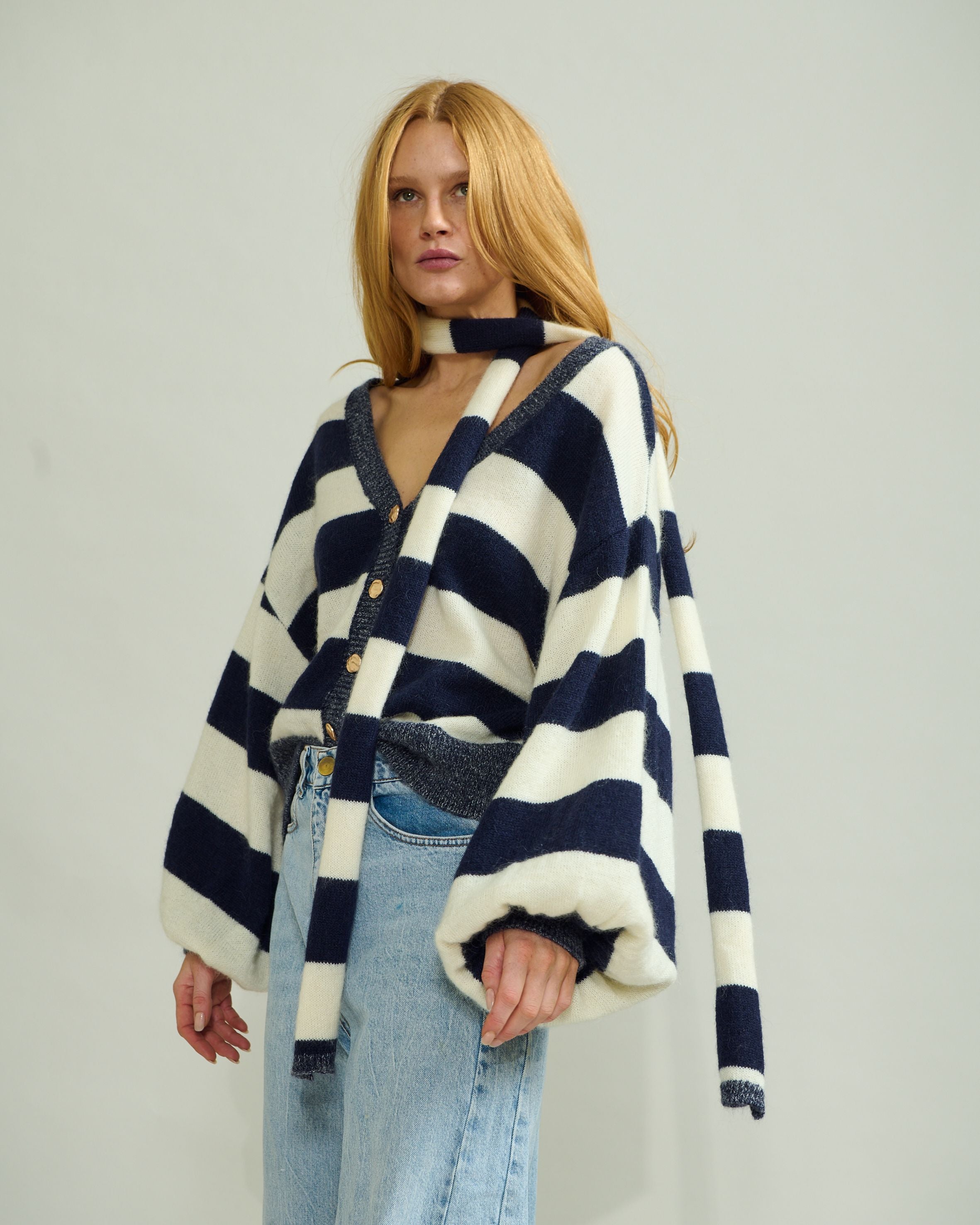Cardigan Saphir | White Blue