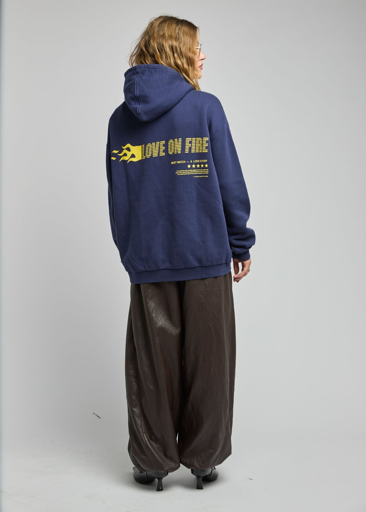Hoodie Love on Fire | Maritime Blue