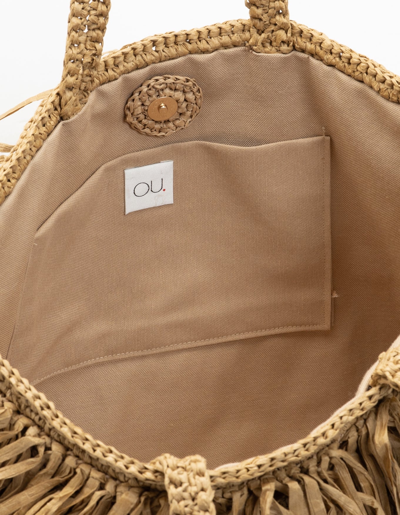 Wide Tote Fringe | Natural