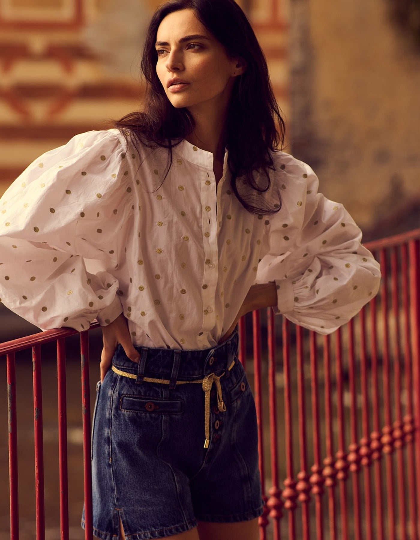 Blouse Aubergine | Blanche