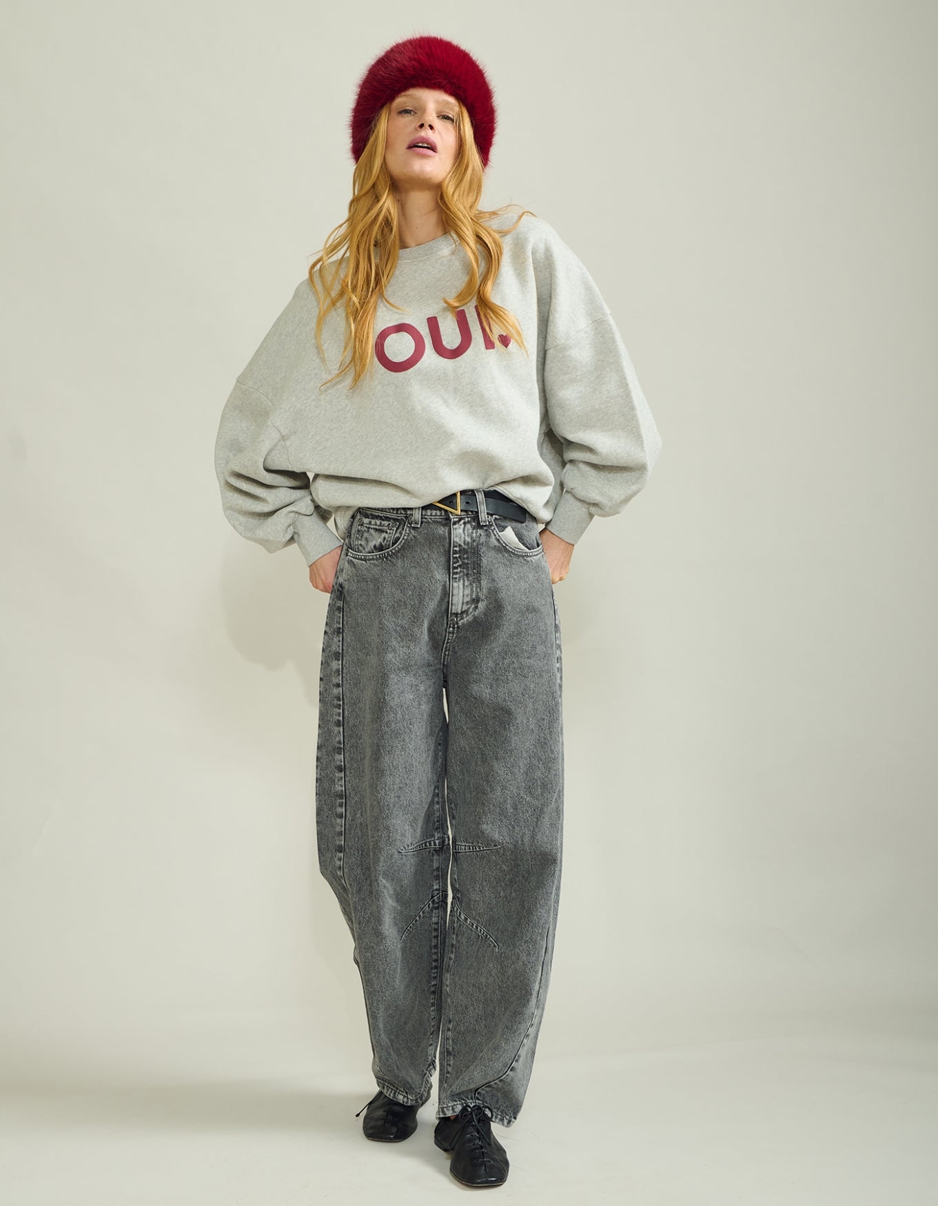 Sweater Rue de Buci | Oui Grey Mélange