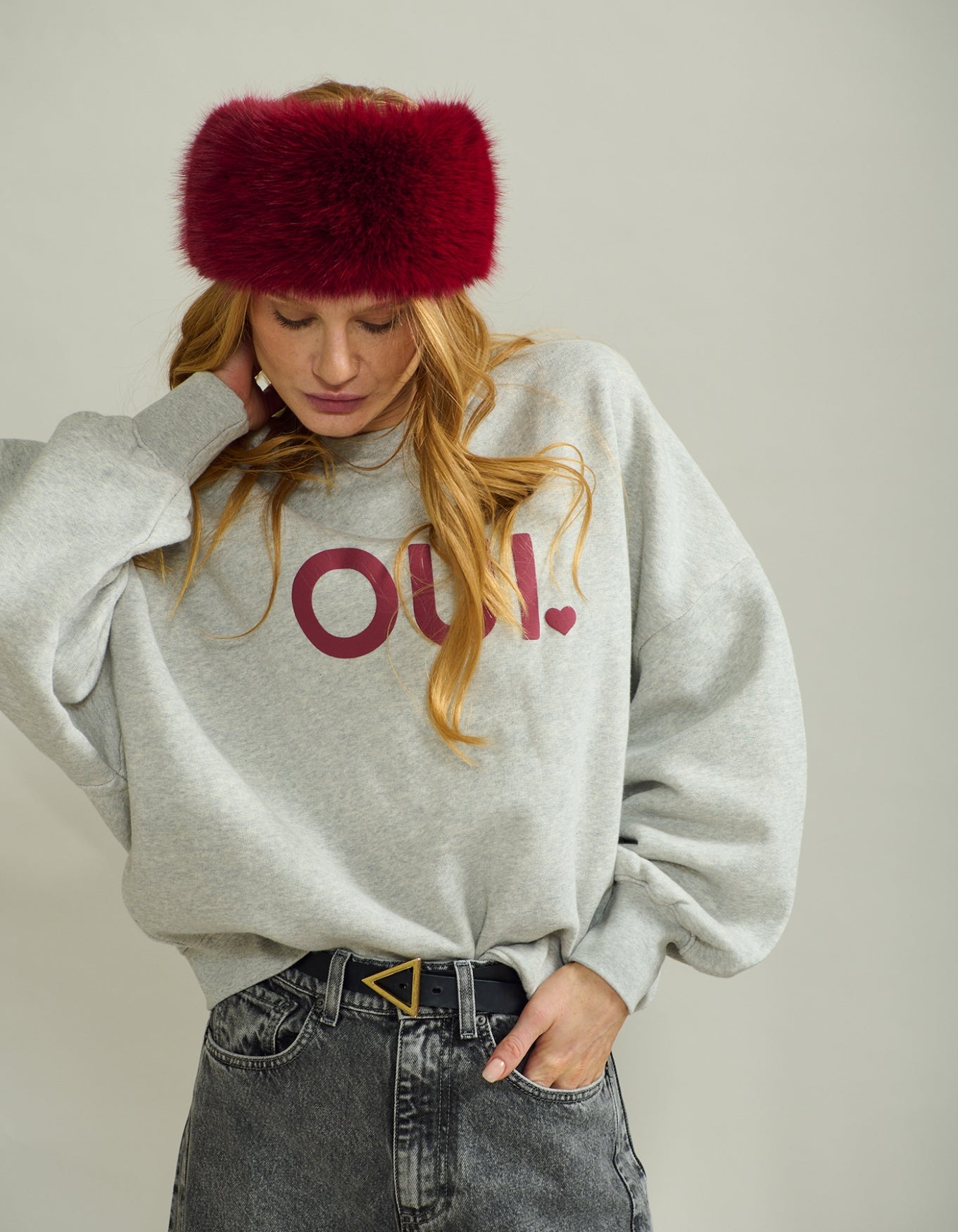 Sweater Rue de Buci | Oui Grey Melange