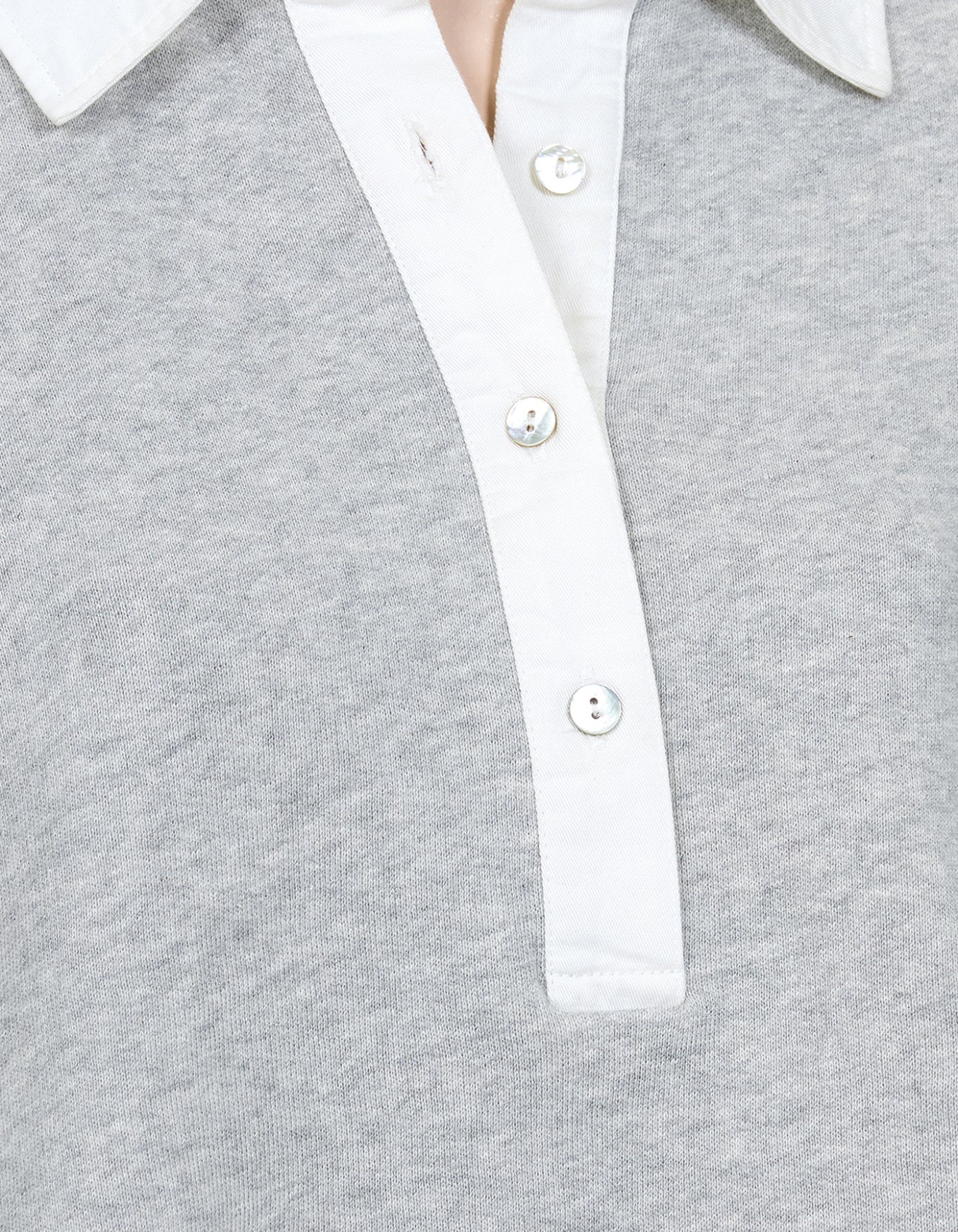 Sweater Polo Retouche | Grey Melange