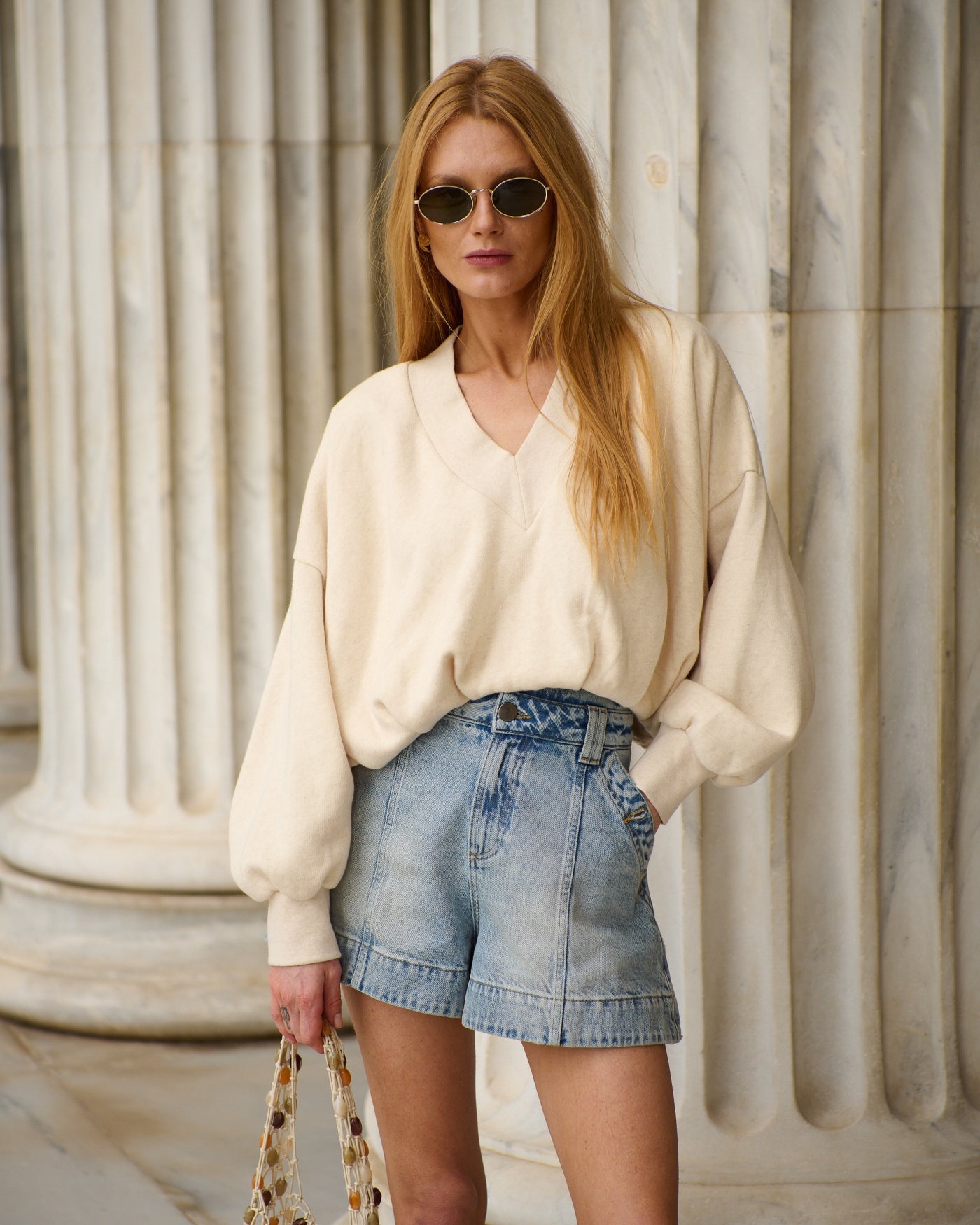Short Voltaire | Pale Blue