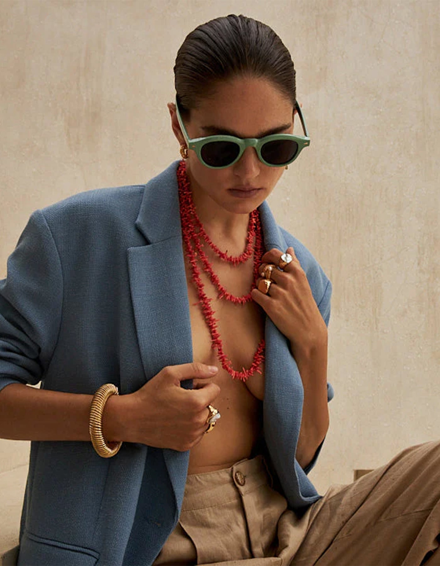 Necklace Eugenie | Coral Red
