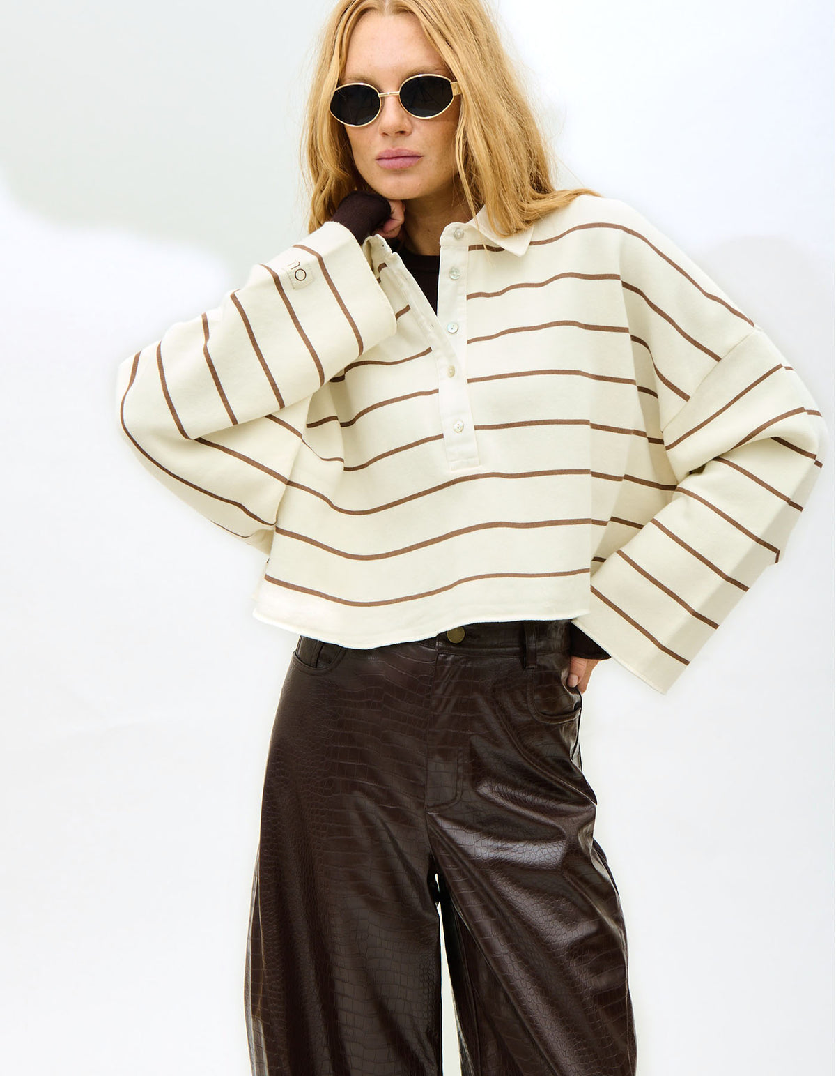 Sweater Polo Retouche | Wheat Walnut