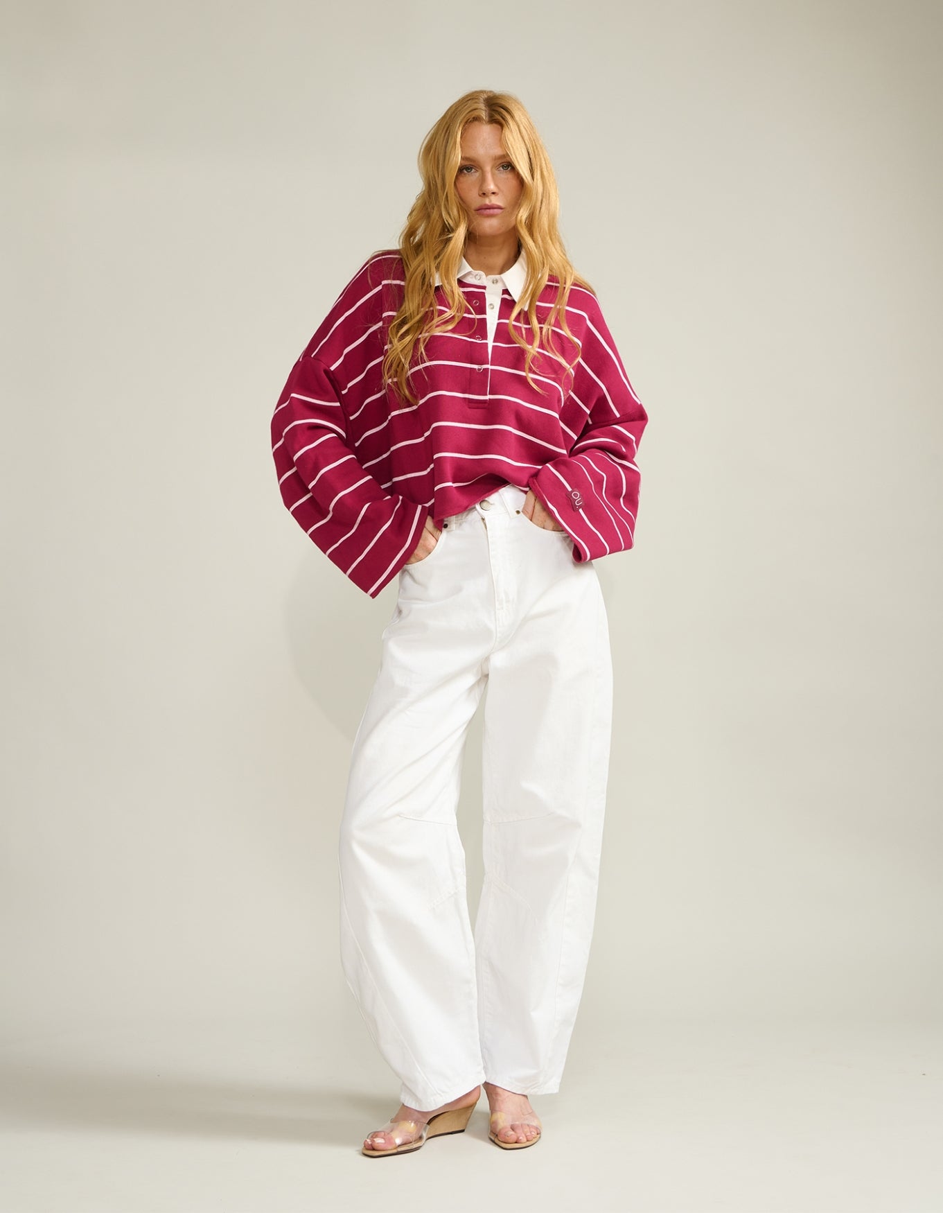 Sweater Polo Retouche | Beet Blush