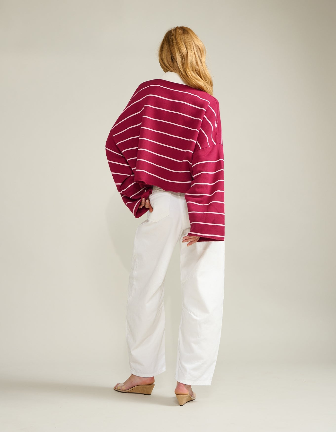 Sweater Polo Retouche | Beet Blush