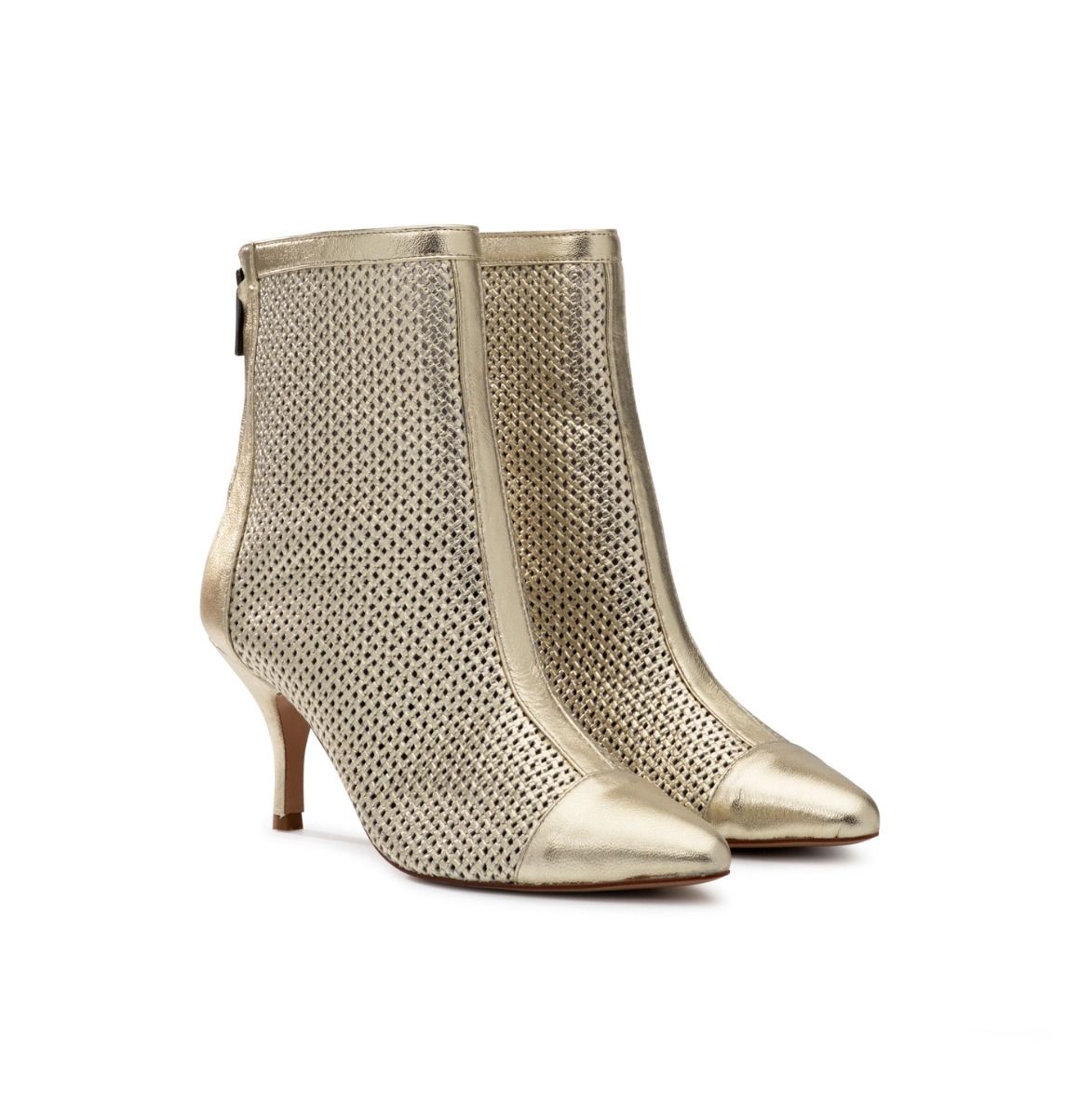 Gold store ankle boots